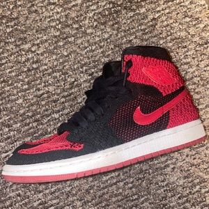 Red and Black Flyknit Jordan’s